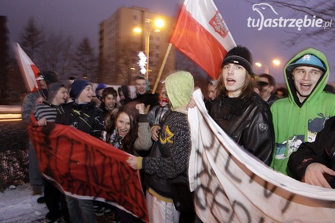 Kilkuset jastrzębian protestowało przeciwko ACTA, Dominik Gajda