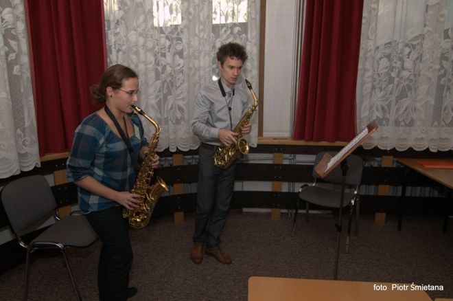 Młodzi muzycy po mistrzowskim kursie klarnetowo-saksofonowym, Piotr Śmietana