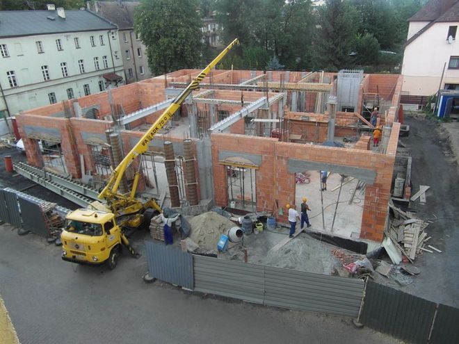 Postęp prac przy budowie nowego hotelu w Zdroju, Hotel Dąbrówka