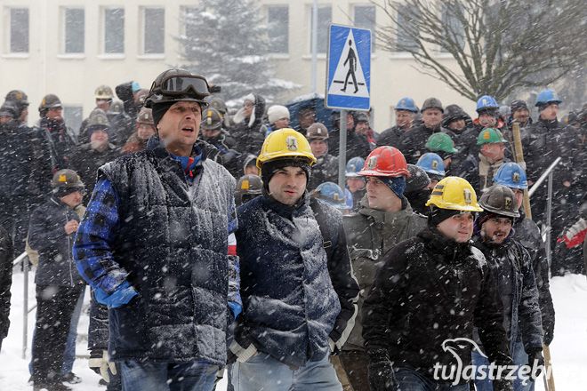Manifestacja górników zakończona interwencją policji, Dominik Gajda