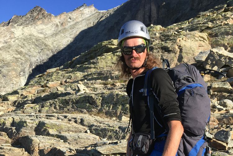 Maciej Olejnik na szczycie Matterhorn, ap