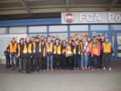 Młodzież z „Dwójki” odwiedziła fabrykę Fiata, materiały prasowe ZS 2 Jastrzębie-Zdrój
