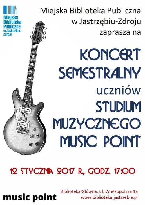 Zaprezentują swoje muzyczne talenty na koncercie semestralnym, MBP w Jastrzębiu-Zdroju