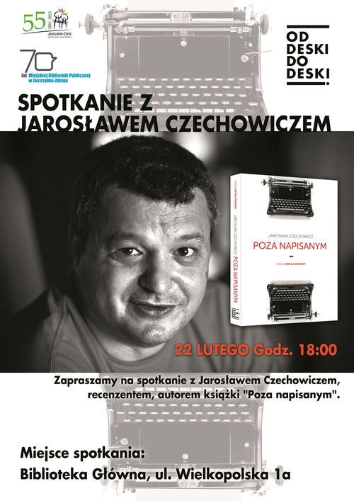 Pisarz J. Czechowicz będzie gościł w jastrzębskiej bibliotece, MBP w Jastrzębiu-Zdroju