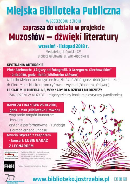 Muzyczno-literacki projekt wkrótce wystartuje w miejskiej bibliotece, MBP w Jastrzębiu-Zdroju
