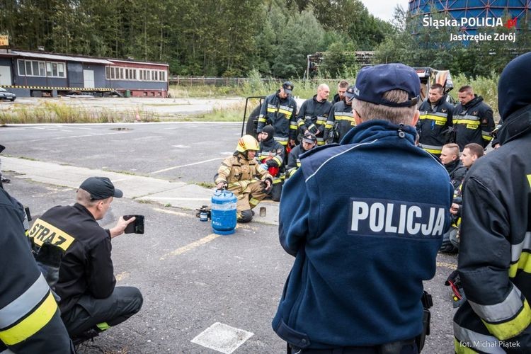 Kopalnie miejscem szkolenia dla jastrzębskich strażaków i policjantów, Michał Piątek