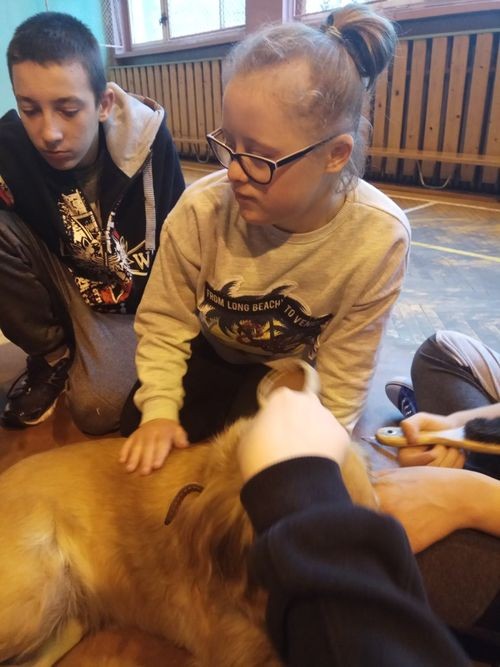 Dogoterapia w stowarzyszeniu „Tęcza”. Dzieci opiekowały się psami, Stowarzyszenie Na Rzecz Dzieci Niepełnosprawnych i Ich Rodziców „Tęcza”