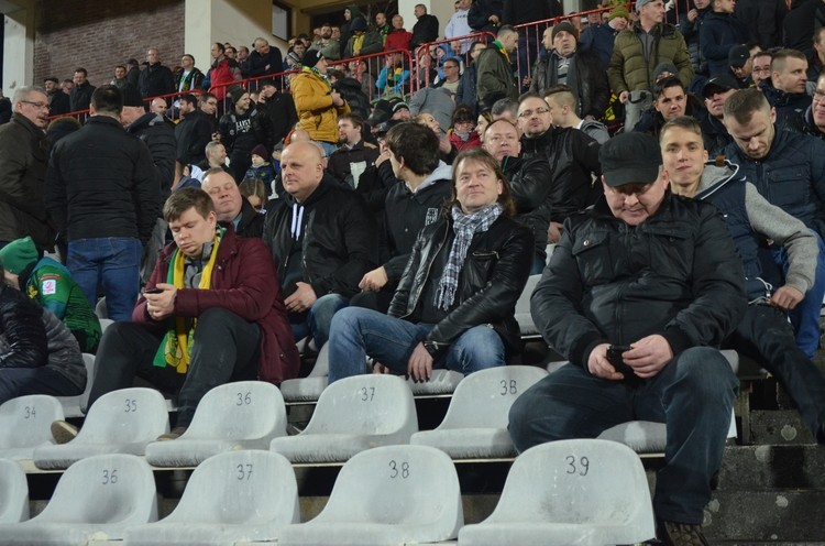 Kibice podczas meczu GKS Jastrzębie - ŁKS Łódź, PS