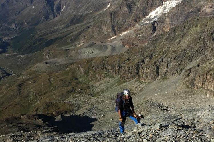 Maciej Olejnik na szczycie Matterhorn, ap
