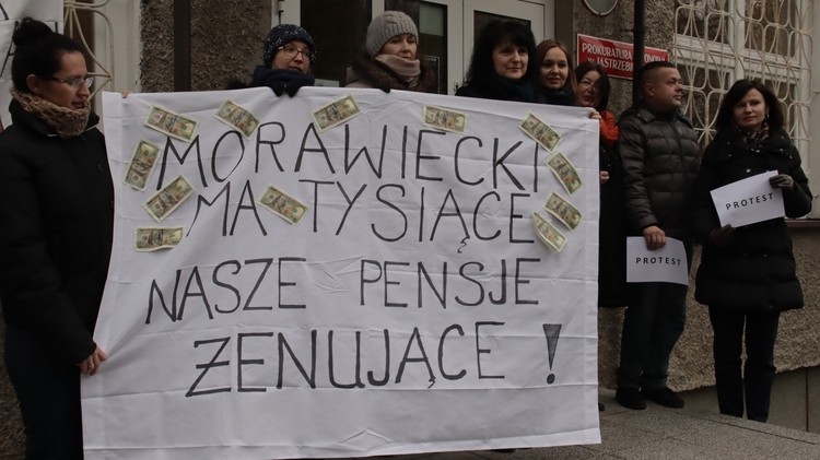 Protest urzędników z Prokuratury Rejonowej w Jastrzębiu-Zdroju, ap