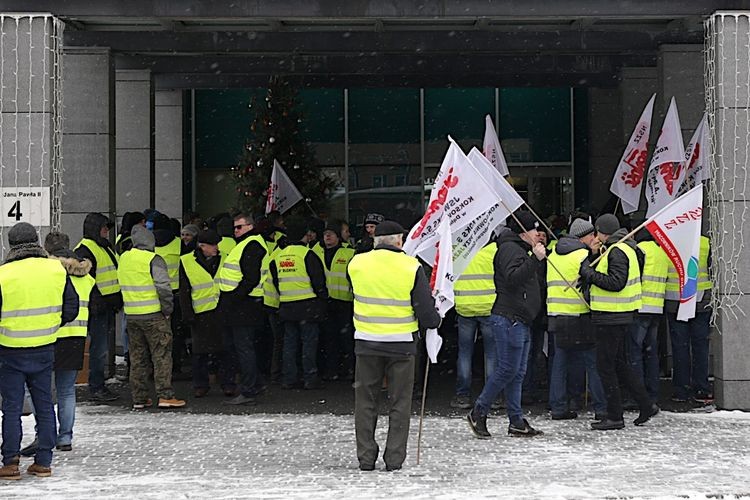 Protest Związków Zawodowych pod siedzibą JSW, Dominik Gajda