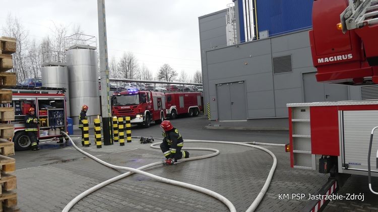 Pożar w Prymacie! Ewakuowano pracowników, KM PSP Jastrzębie-Zdrój