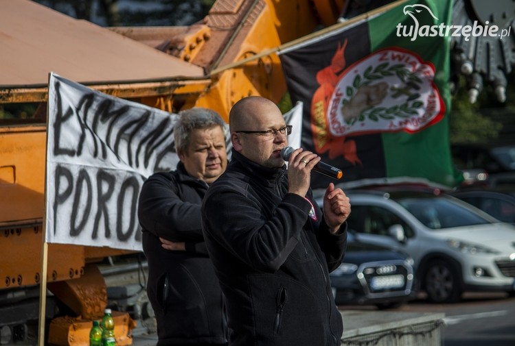 Manifestacja pod JSW: „Oddajcie zaległe pensje!”, Bartosz Regmunt