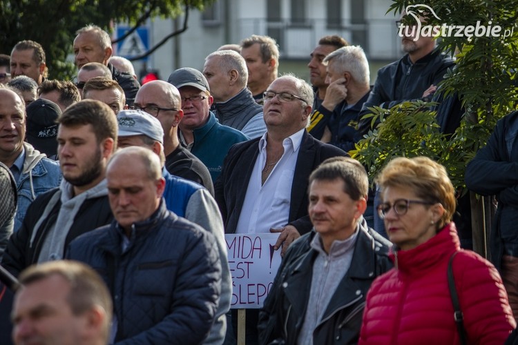 Manifestacja pod budynkiem Spółki JSW, Bartosz Regmunt