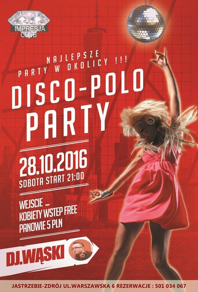 Disco polo party i strasznie fajna impreza halloweenowa w Impresji, materiały prasowe Klub Muzyczny Impresja