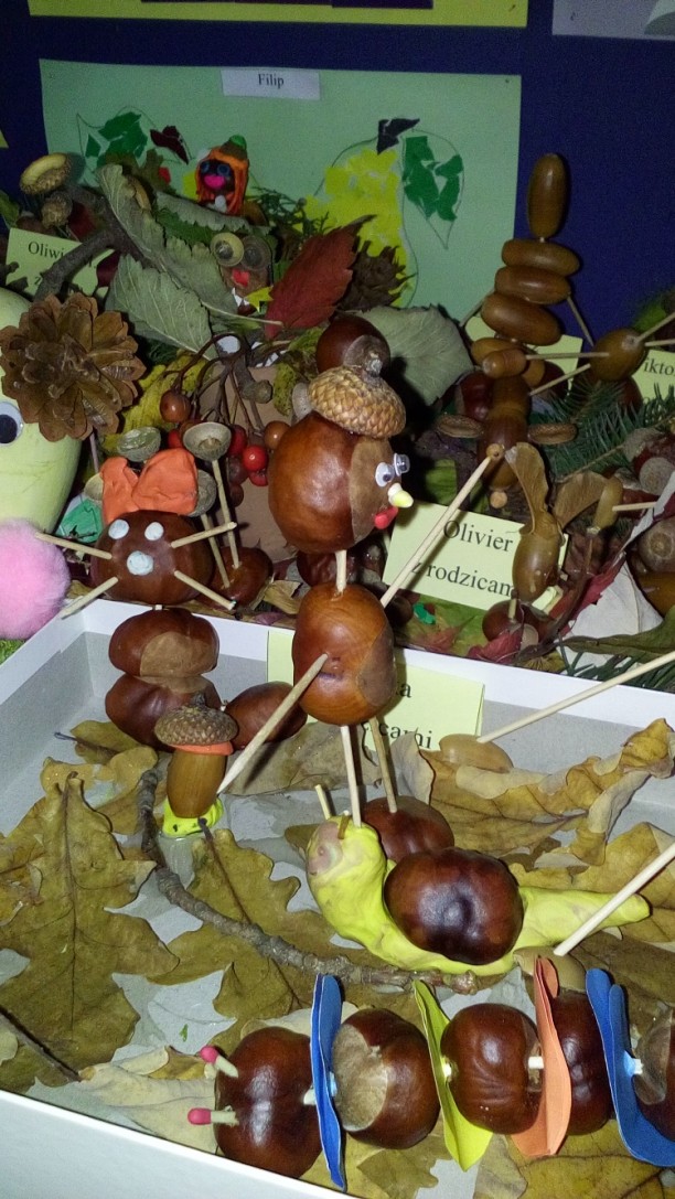 Jesienne zabawy z kasztanami i żołędziami w Przedszkolu nr 6, materiały prasowe Przedszkole nr 6