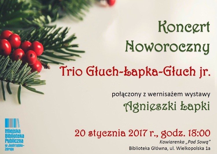 Jazzowy koncert noworoczny w bibliotece, materiały prasowe MBP Jastrzębie-Zdrój