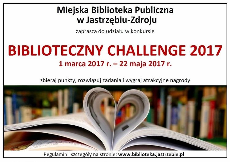 MBP: startuje Biblioteczny Challenge 2017, MBP w Jastrzębiu-Zdroju