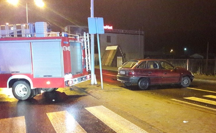 Zderzenie samochodów na Podhalańskiej, PSP Jastrzębie-Zdrój