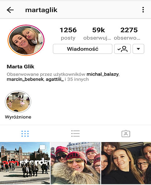 Jastrzębianki w social mediach. Zobaczcie kogo najchętniej obserwują internauci, Marta Glik/Instagram