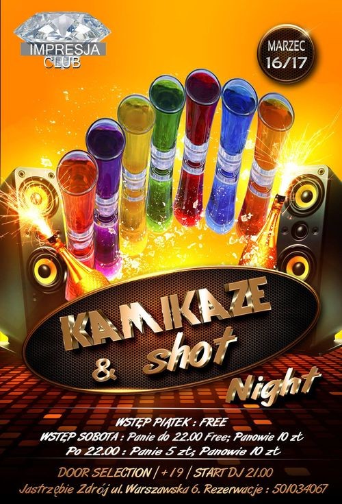 „Kamikaze & Shot Night” w Impresji, Klub Muzyczny Impresja