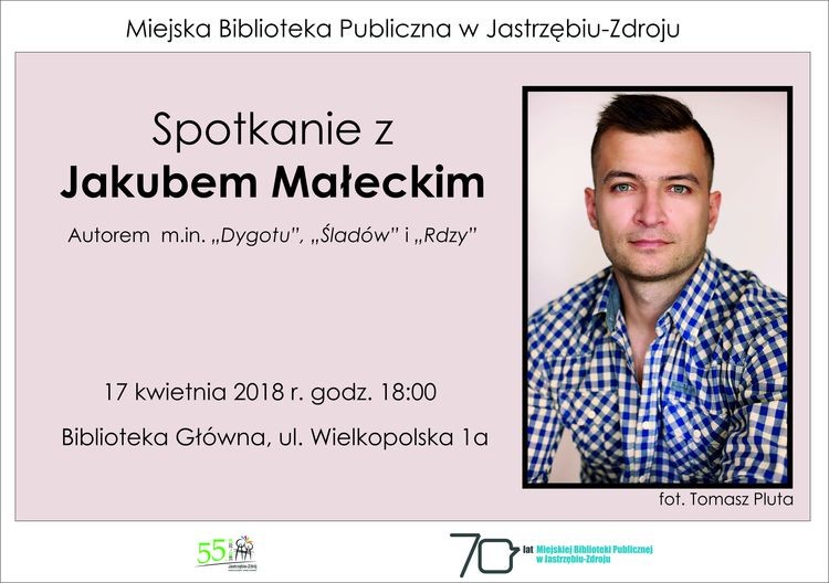 Jakub Małecki odwiedzi jastrzębską bibliotekę, MBP w Jastrzębiu-Zdroju
