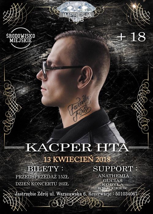 Kacper HTA zagra koncert w Impresji, Klub Muzyczny Impresja
