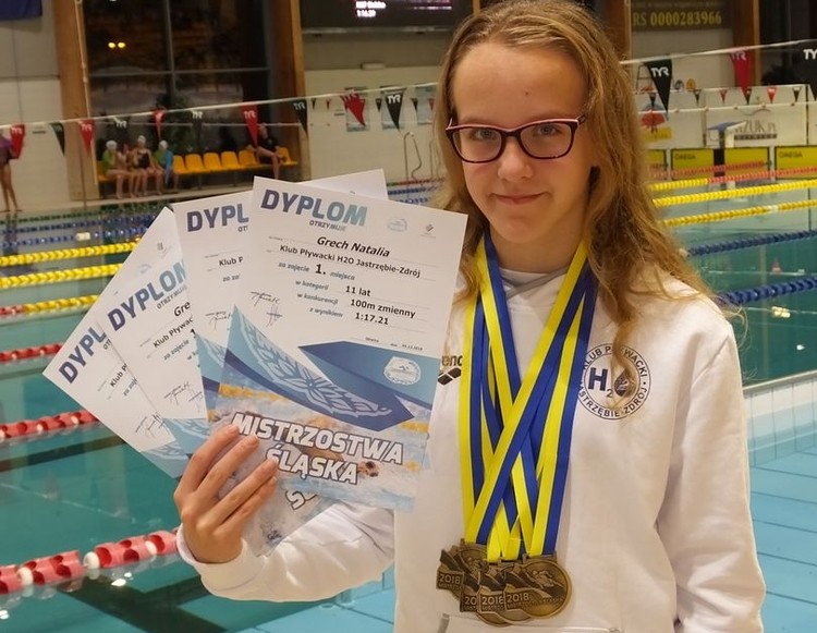 11-letnia Mistrzyni Śląska w pływaniu, 