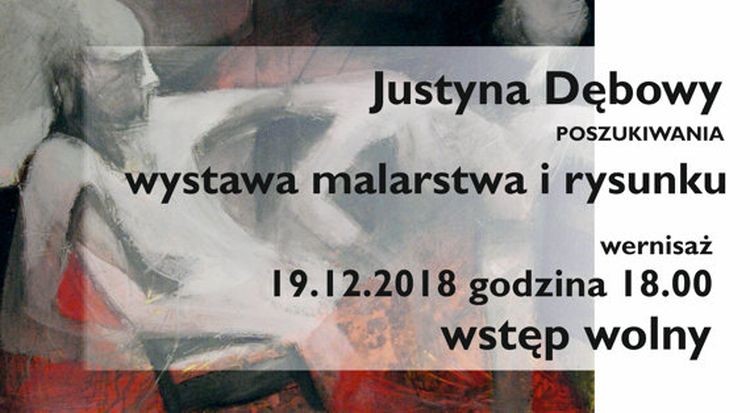 „Poszukiwania” Justyny Dębowy na rysunkach i obrazach, MOK w Jastrzębiu-Zdroju