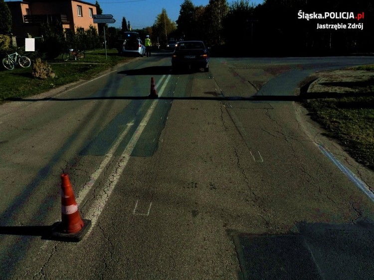 10-letnia rowerzystka wjechała pod samochód, Policja Jastrzębie