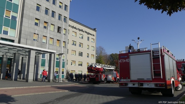 Odbyła się próbna ewakuacja w budynku JSW, KMPSP Jastrzębie