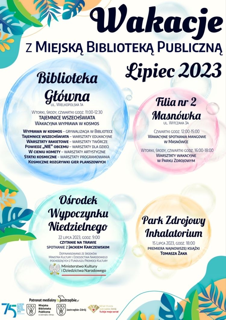Wakacje 2023 z Miejską Biblioteką Publiczną, MBP Jastrzębie