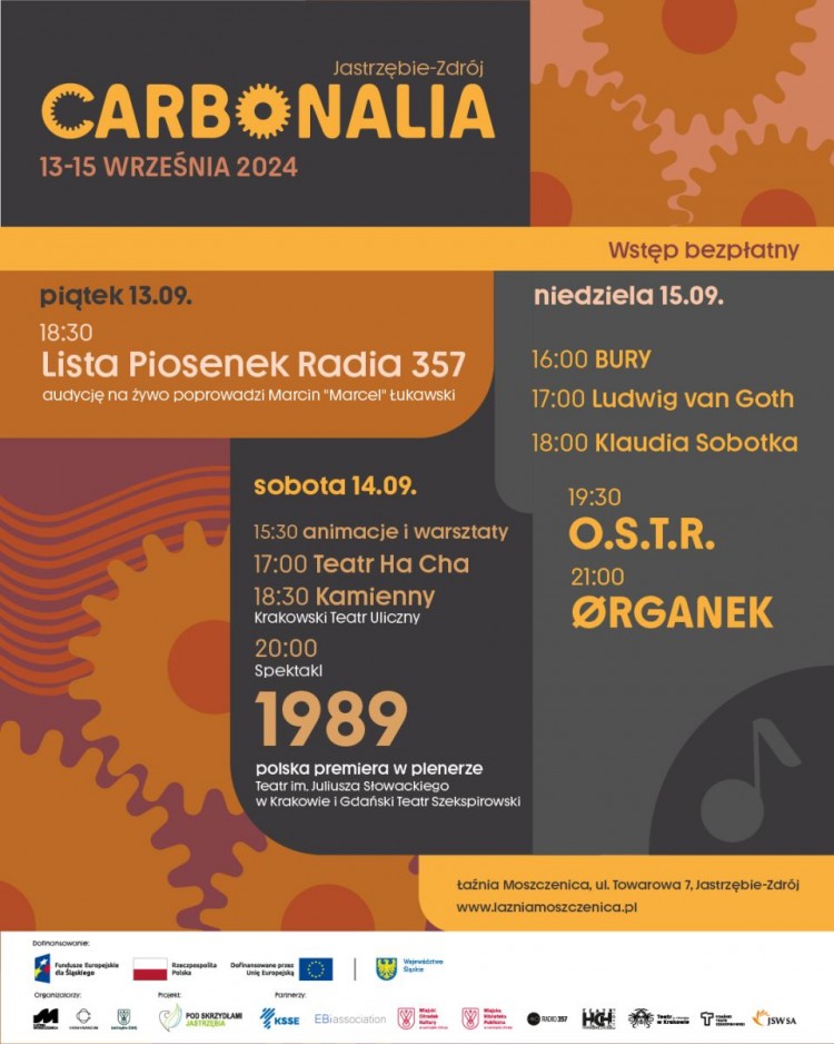 Carbonalia – trzy dni z muzyką i teatrem w Jastrzębiu-Zdroju, 
