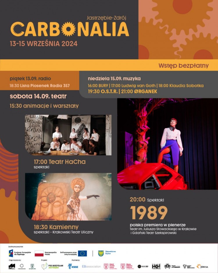 Carbonalia – trzy dni z muzyką i teatrem w Jastrzębiu-Zdroju, 