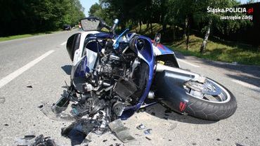 21-letni motocyklista bez prawa jazdy poszkodowany w wypadku