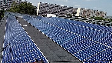 Odnawialne źródło energii na dachu ZS nr 6