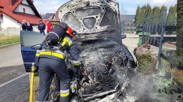 Skrzyszowska: gasili pożar samochodu