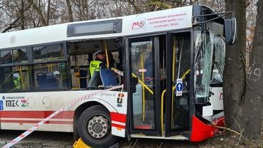Koszmarny wypadek na Pszczyńskiej. Autobus uderzył w drzewo