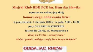 1 sierpnia akcja HDK w Jastrzębiu-Zdroju. Jest też zniżka w Kolejach Śląskich