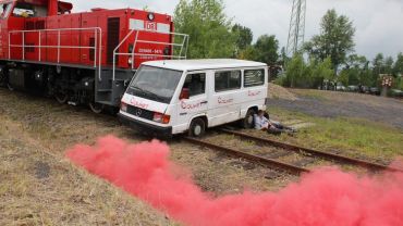 Wypadek na przejeździe kolejowym - ćwiczenia służb ratunkowych