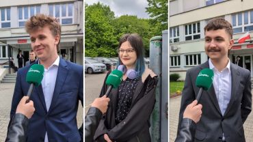 Maturzyści z Sobieskiego po maturze z matematyki i j. polskiego