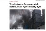Pożar elektrowni u czeskich sąsiadów. Okolicę spowija gryzący dym, tn.cz