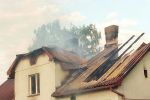 Bzie: pożar domu przy ulicy Niepodległości, 