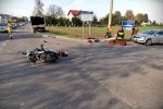 Rybnicka: motorower zderzył się z „dostawczakiem”, Straż pożarna
