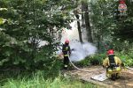 Strażacy gasili pożar na Podhalańskiej, PSP Jastrzębie - Zdrój