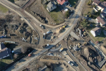 Trwa budowa ronda na skrzyżowaniu Ranoszka, Armii Krajowej i Wiejskiej, Miasto Jastrzębie