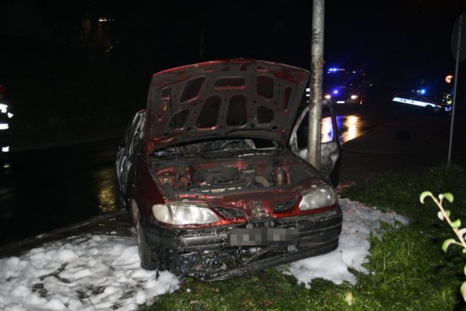 Podpalił samochód, bo chciał popełnić samobójstwo, KMP Jastrzębie-Zdrój