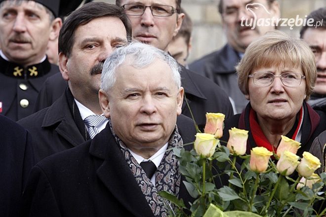 Jarosław Kaczyński z wizytą u górników