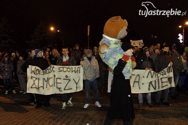 Kilkuset jastrzębian protestowało przeciwko ACTA, Dominik Gajda