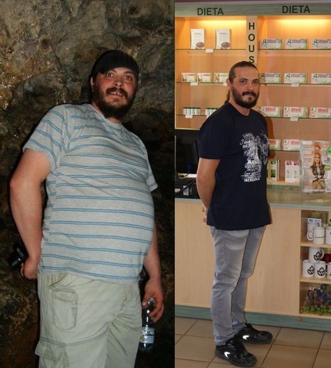 Pan Ariel przed i po kuracji w Centrum Dietetycznym Naturhouse